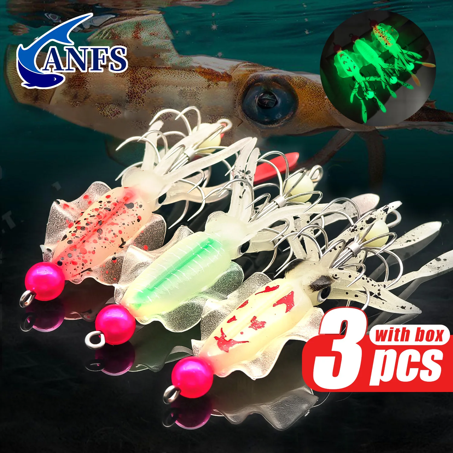 ANFS 3 Buah Set Jig Cumi Berca - Fishing Hook Assortment ulasan dan harga