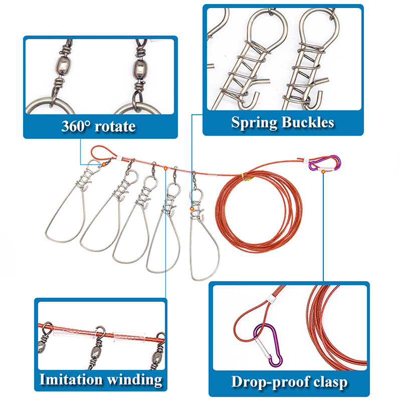 Baru【Tali Pengaman Pancing Sta - Fishing Hook Stainless Steel ulasan dan harga